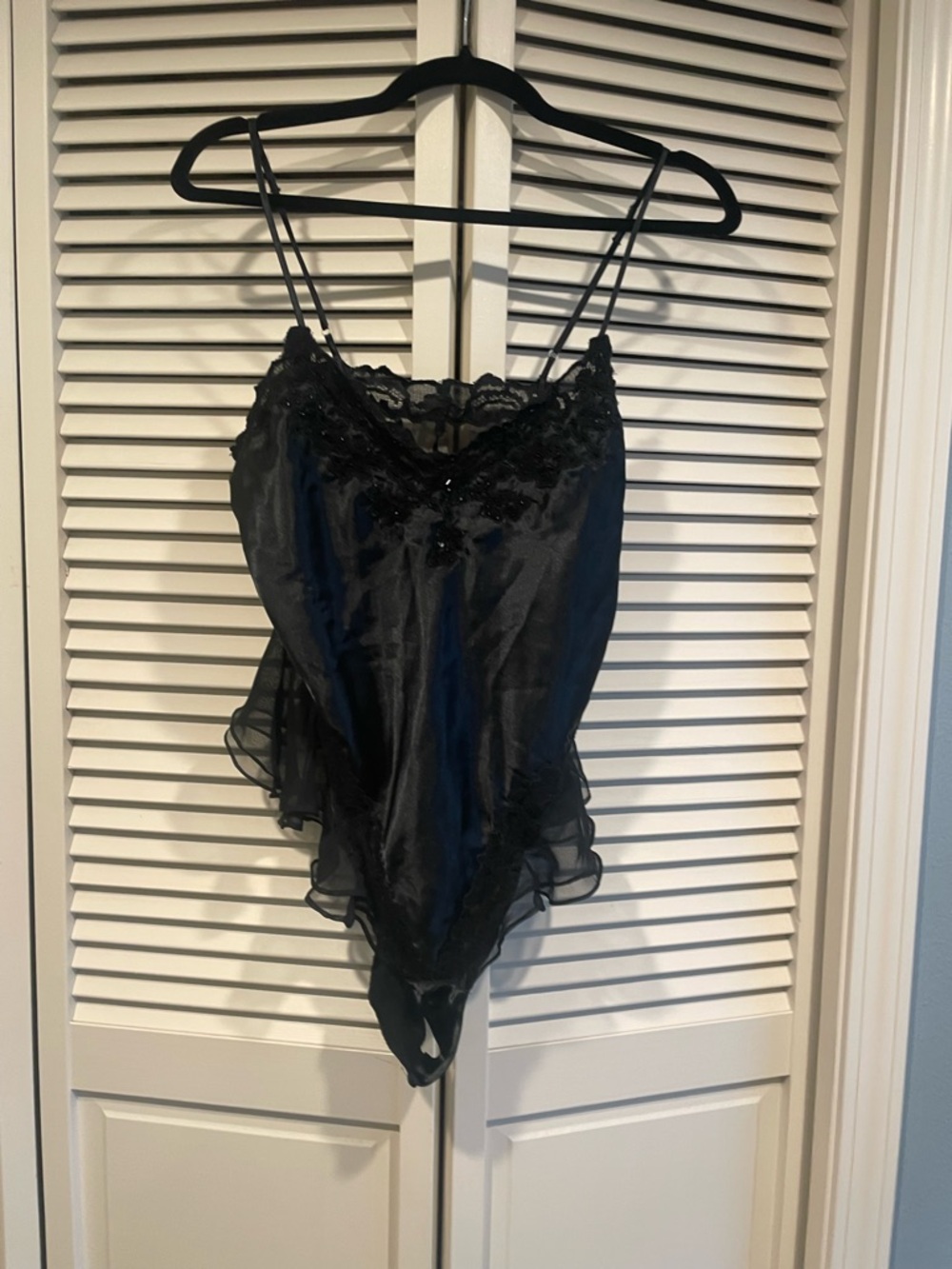 Victoria’s Secret - Black Lace-Trim Sheer Neglige or Teddy.  Sexy!